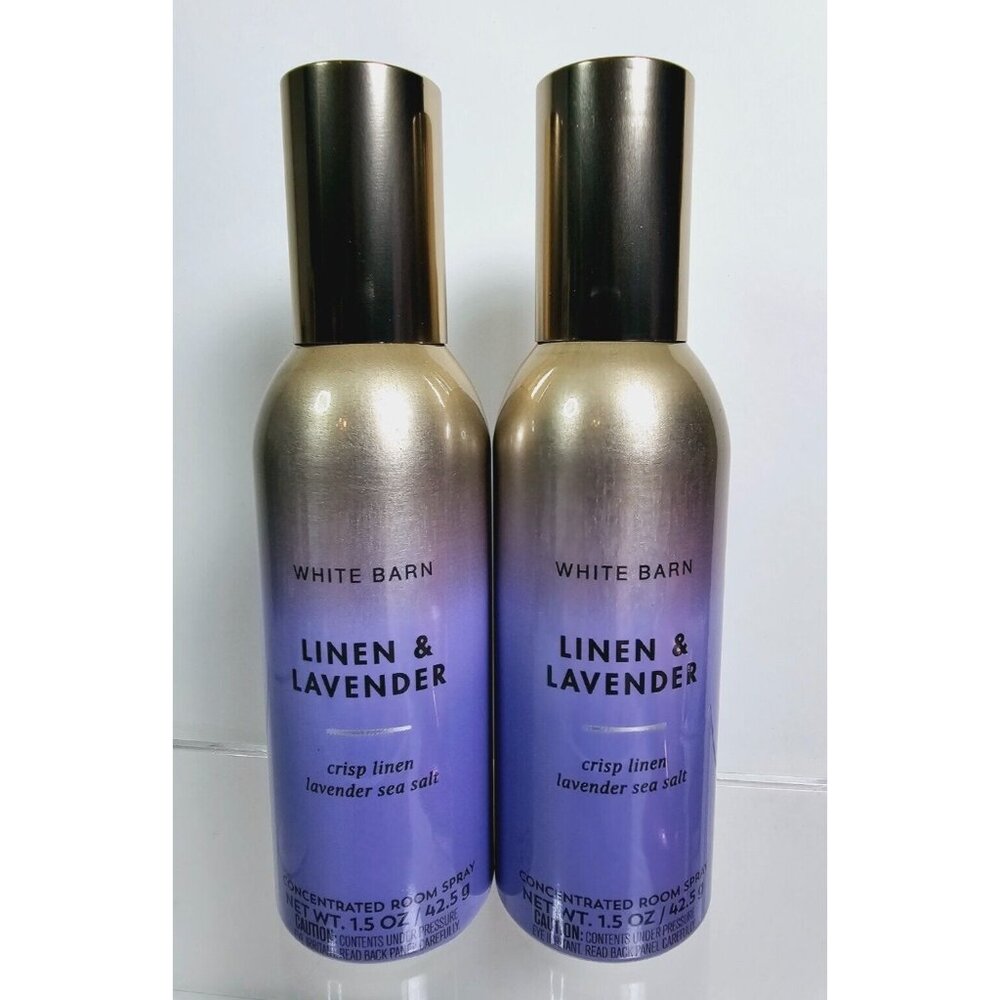 2 LINEN & LAVENDER Bath & Body Works Concentrated Room Spray 1.5oz NEW